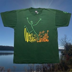 Vintage 90s Running Cross Country Outback Steakhouse SingleStitch Green T-shirt